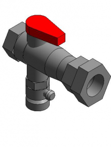 Запорный клапан со сливом Ø25_SUR1