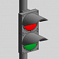 Светофор 210мм с красной и зеленой секциями